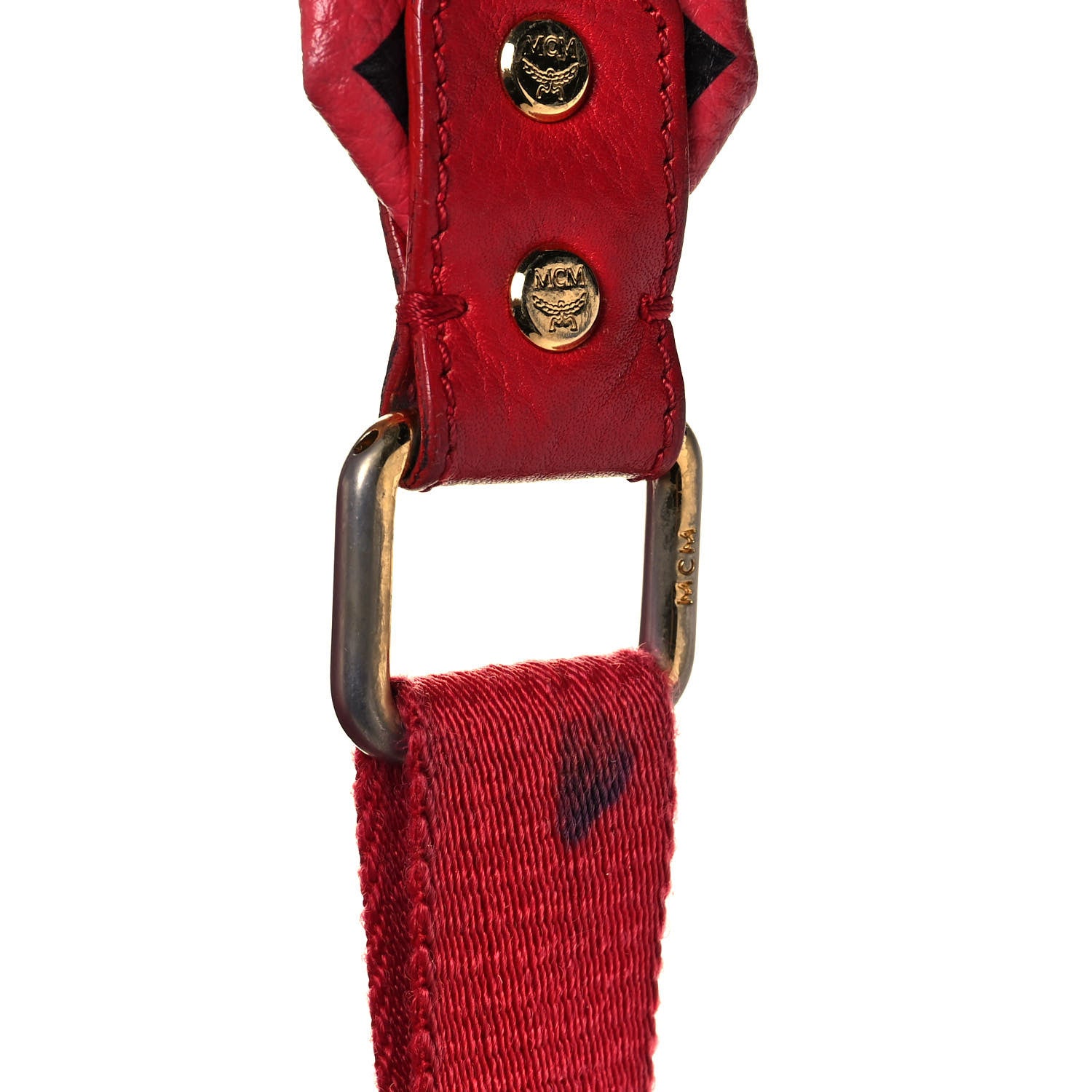 MCM Visetos Medium Sprinkle Stud Stark Backpack Red 23 of 23
