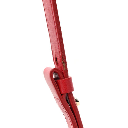 Versace Calfskin Palazzo Fringe Shoulder Bag Red 16 of 16