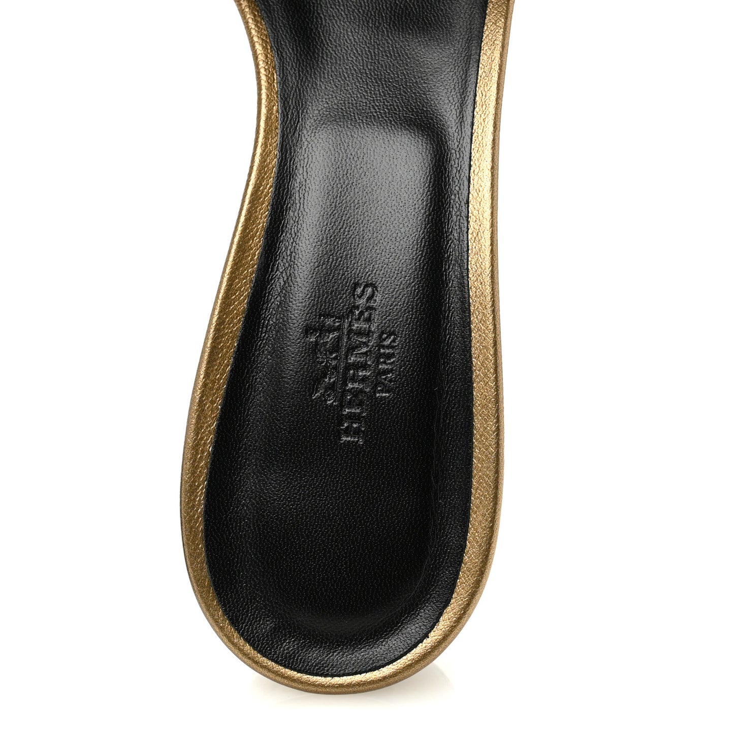 Metallic Goatskin Oasis Sandals 40 Dore