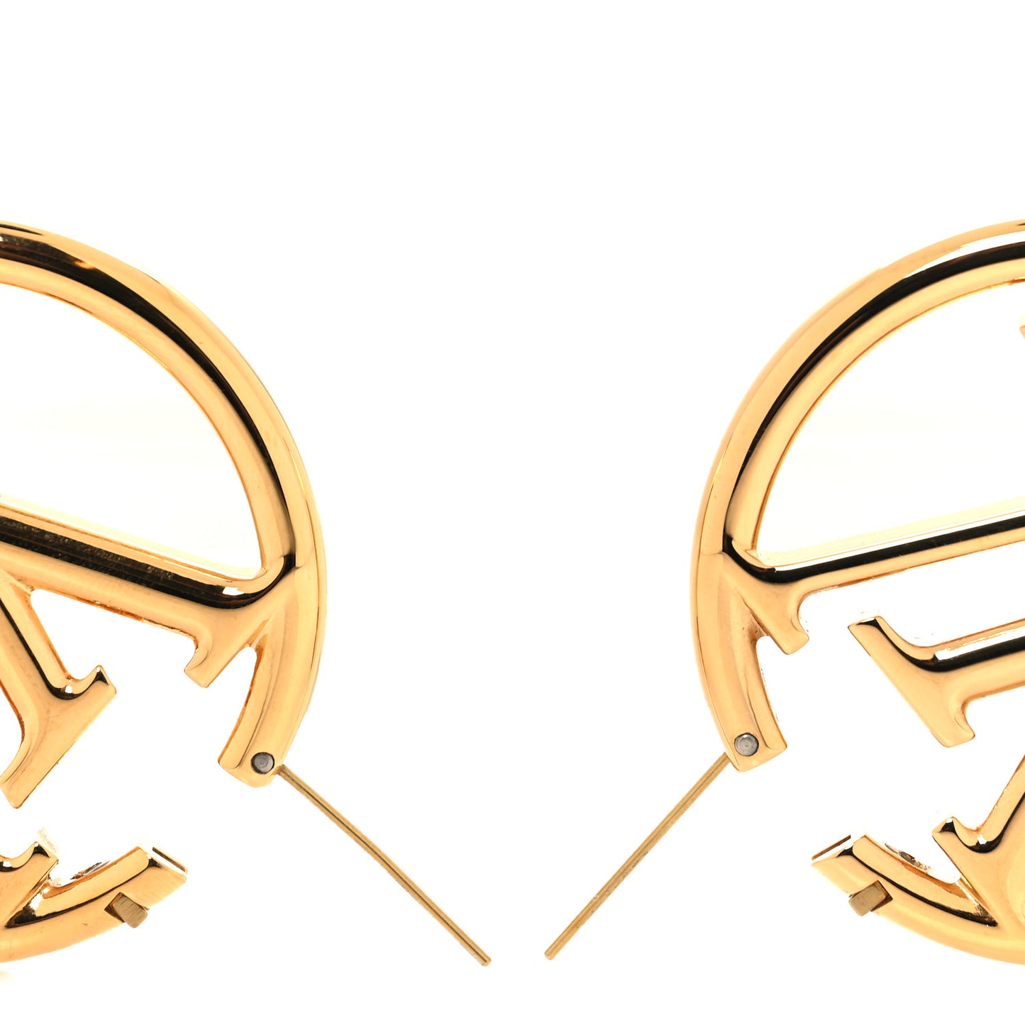 Metal Louise Hoop Earrings Gold