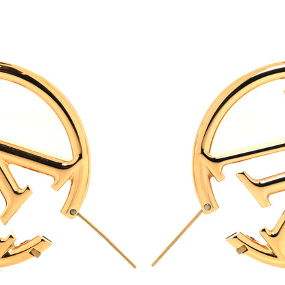 Louis Vuitton Metal Louise Hoop Earrings Gold 3 of 5