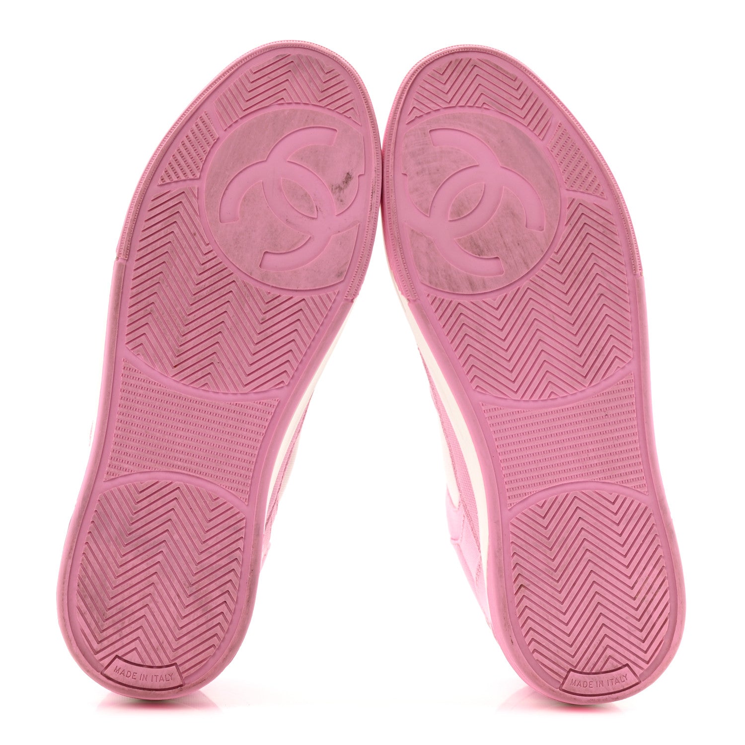 Chanel Cotton Sneakers 38 Pink White 6 of 13
