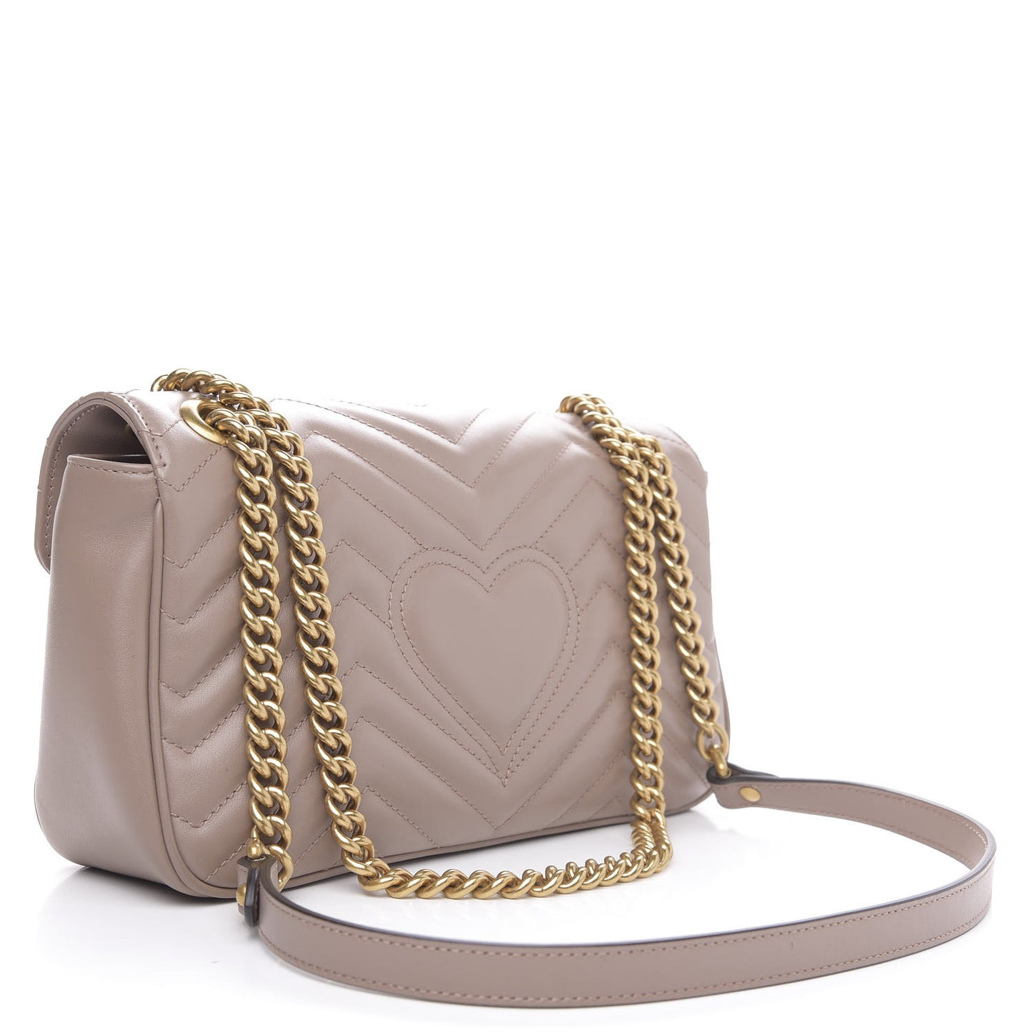 Calfskin Matelasse Small GG Marmont Shoulder Bag Porcelain Rose