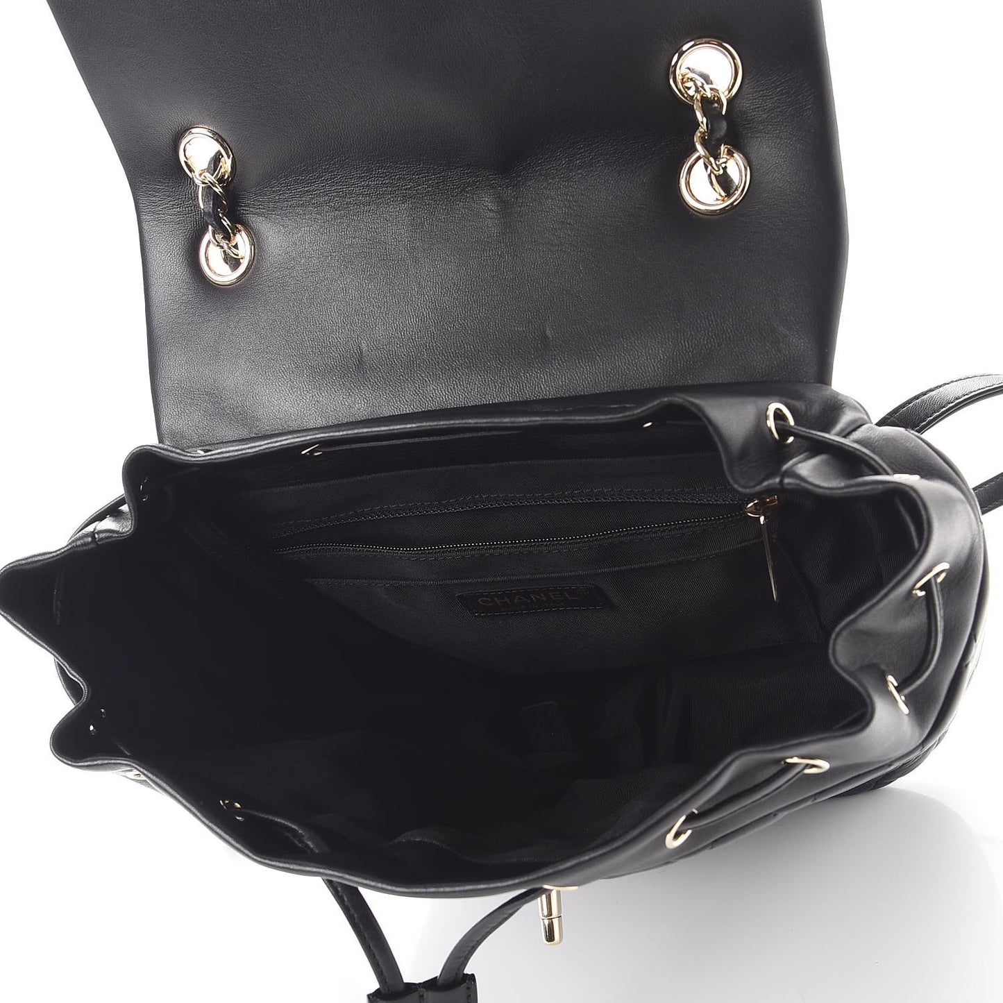 Lambskin Quilted Large Urban Spirit Backpack Black