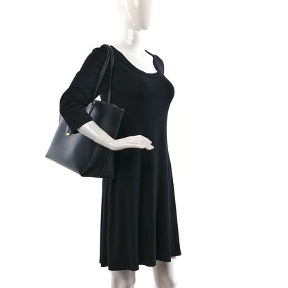 Burberry Calfskin Monogram Motif TB Medium Soft Tote Black 2 of 8
