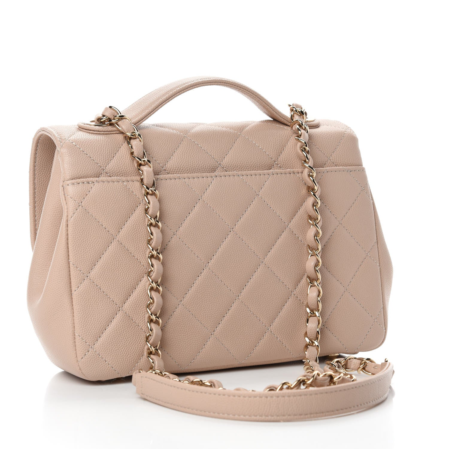 Chanel Caviar Quilted Medium Business Affinity Flap Beige 3 of 10