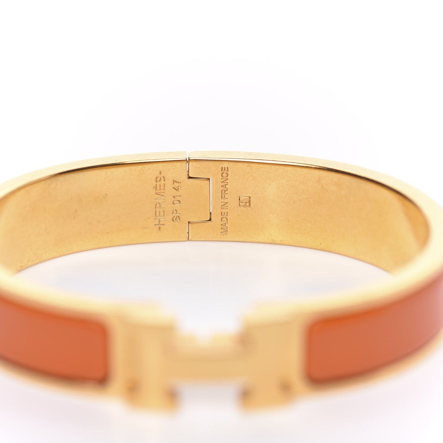 Enamel Narrow Clic Clac H Bracelet PM Orange
