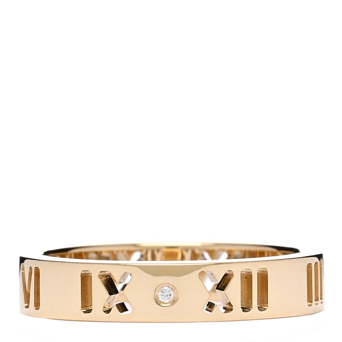 18K Yellow Gold Diamond Atlas Pierced Ring 47 4