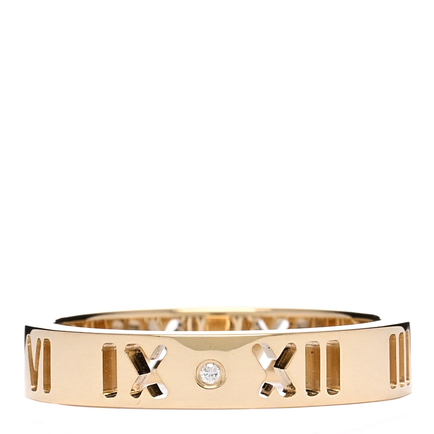 Tiffany 18K Yellow Gold Diamond Atlas Pierced Ring 47 4 3 of 4