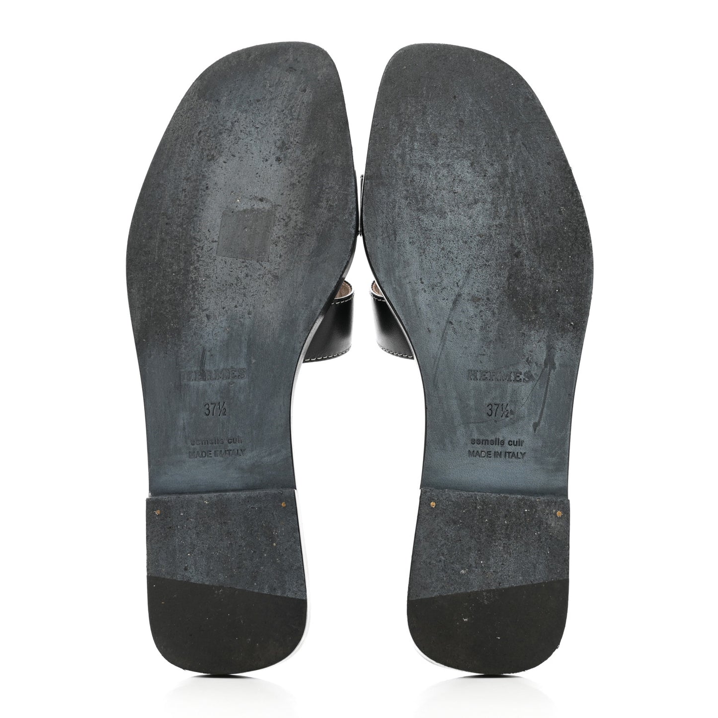 Box Calfskin Oran Sandals 37.5 Black