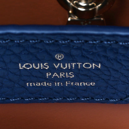 Louis Vuitton Taurillon Capucines BB Bleu de France Blue 6 of 9