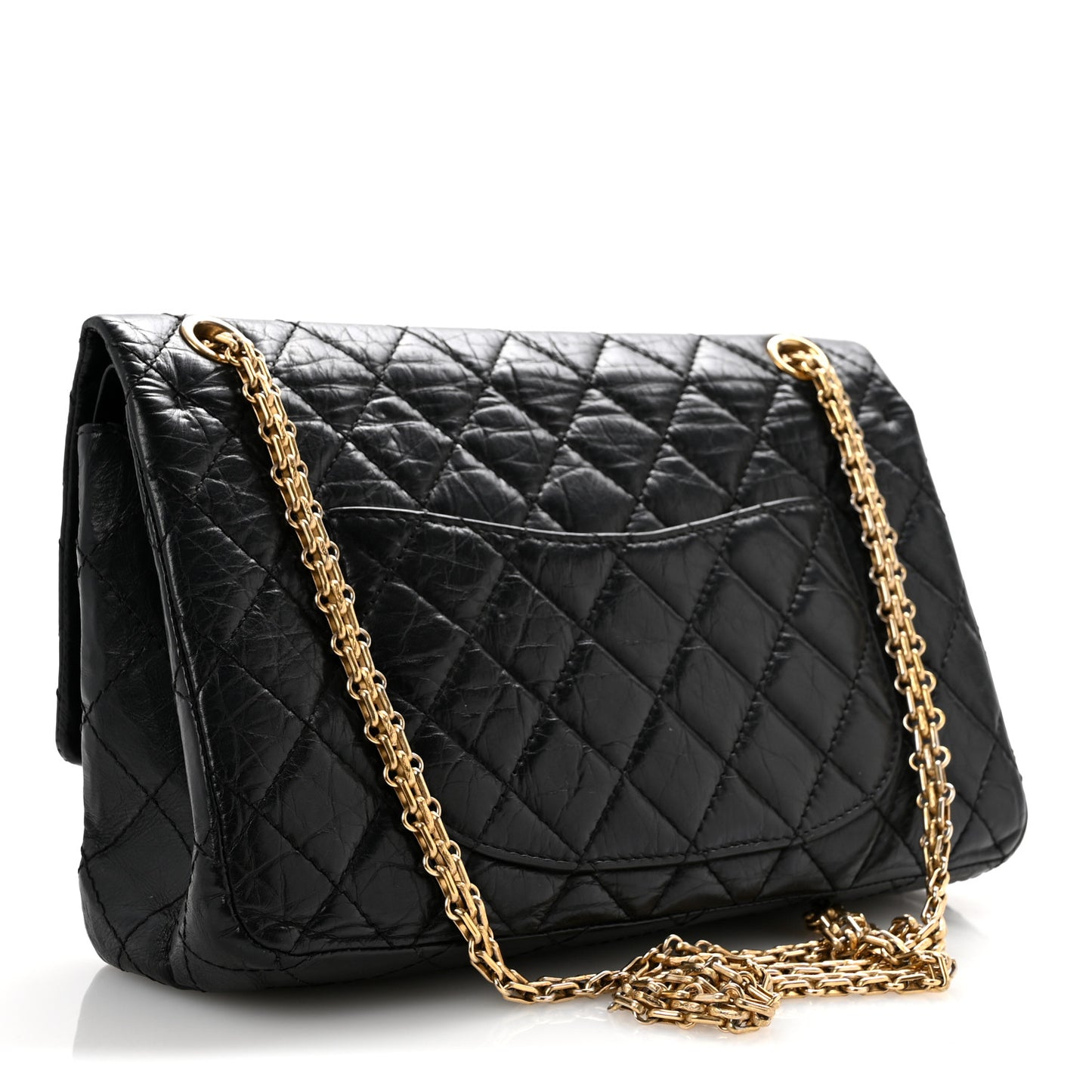 Aged Calfskin Quilted 2.55 Reissue 226 Flap Black