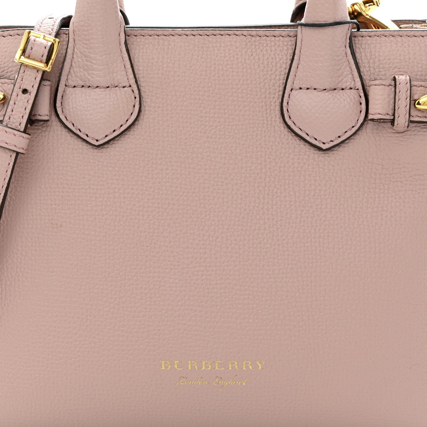 Burberry Grainy Calfskin House Check Baby Banner Tote Pale Orchid 9 of 13