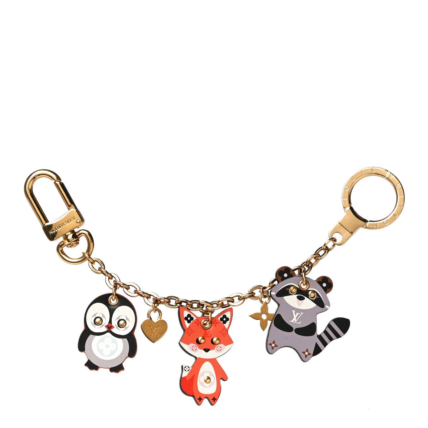 Calfskin Animal Family Charm Key Holder