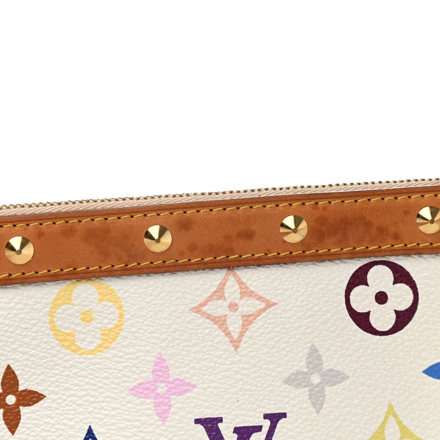 Louis Vuitton Monogram Multicolor Pochette Accessories White 7 of 7