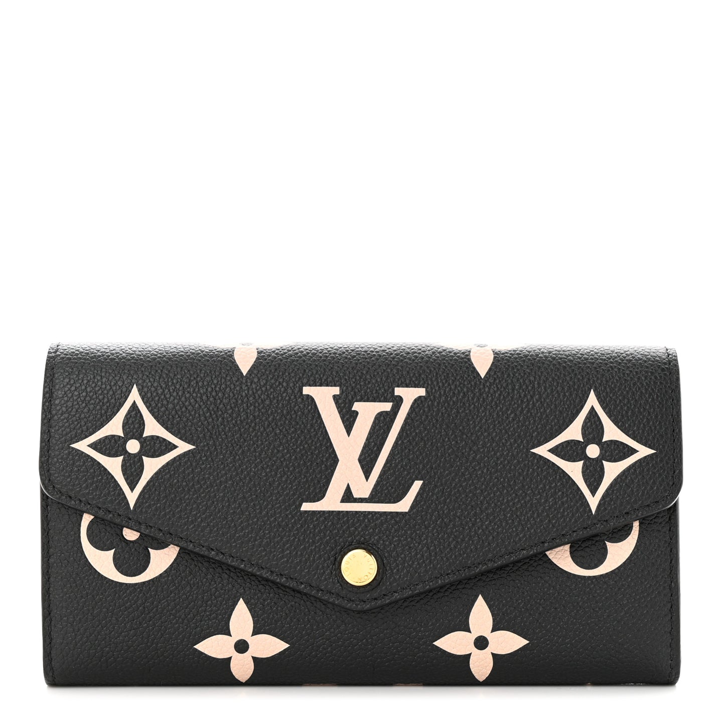 Monogram Empreinte Giant Sarah Wallet Black Beige