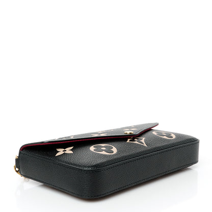 Louis Vuitton Empreinte Monogram Giant Felicie Pochette Black Beige 4 of 9