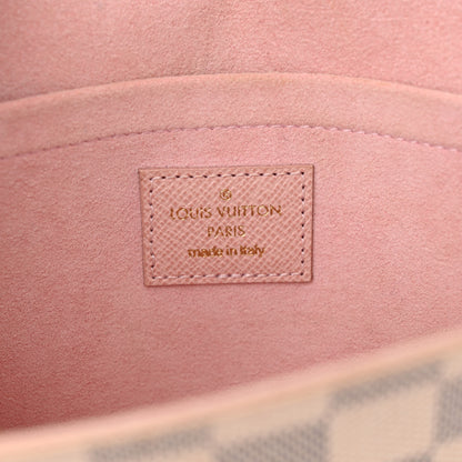 Louis Vuitton Damier Azur Pochette Felicie Chain Wallet Rose Ballerine 7 of 12