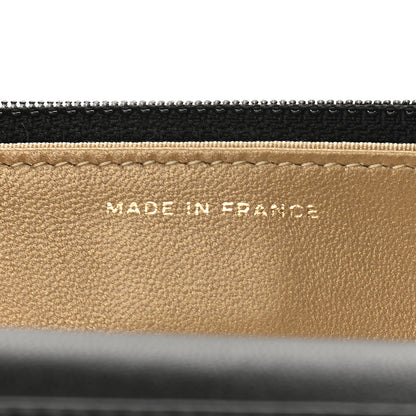 Chanel Lambskin Quilted CC Pearl Crush Wallet on Chain WOC Black 7 of 10