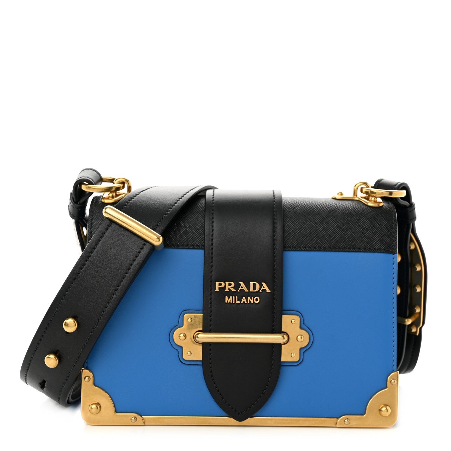 Prada City Calf Saffiano Cahier Bag Marea Black 1 of 8
