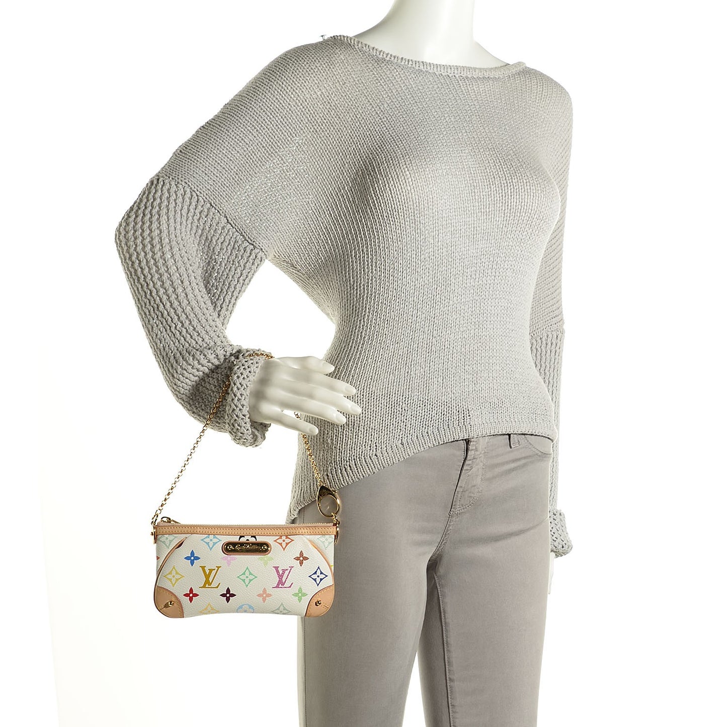 Monogram Multicolor Pochette Milla MM White