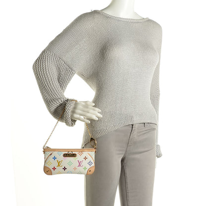 Louis Vuitton Monogram Multicolor Pochette Milla MM White 2 of 8