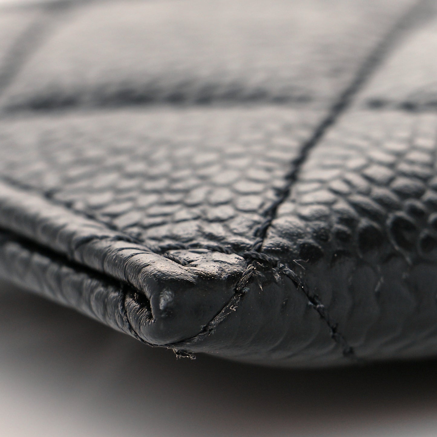 Caviar Quilted Card Holder Black