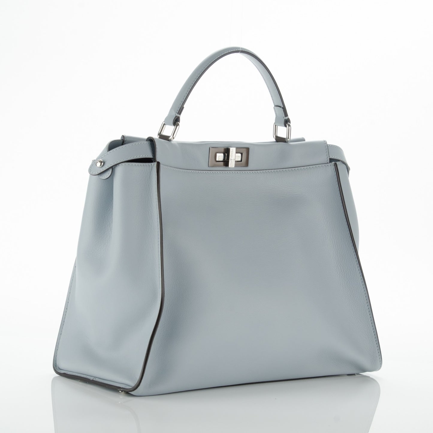 Vitello Dolce Large Peekaboo Iconic Satchel Polvere Graphite