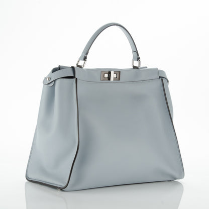 Fendi Vitello Dolce Large Peekaboo Iconic Satchel Polvere Graphite 3 of 7