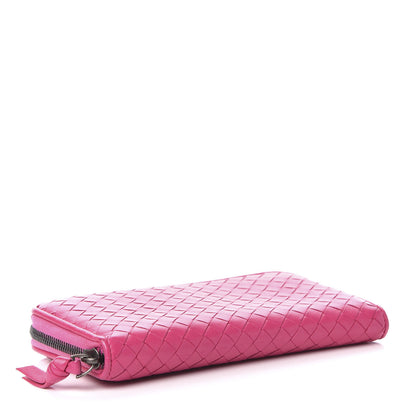 Bottega Veneta Nappa Intrecciato Zip Around Wallet Rosa Shock 4 of 10