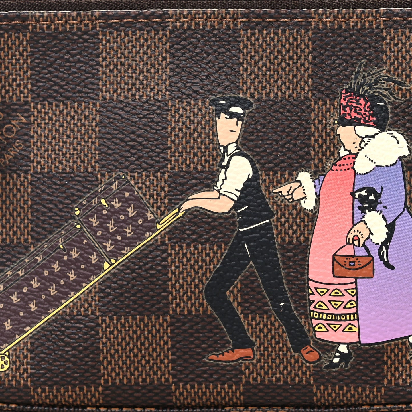 Damier Ebene Illustre Mini Pochette Accessories Violet