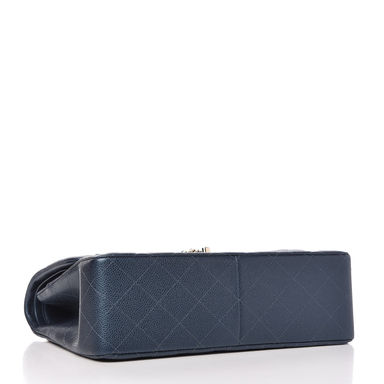 Chanel Iridescent Caviar Quilted Jumbo Double Flap Dark Blue 4 of 11