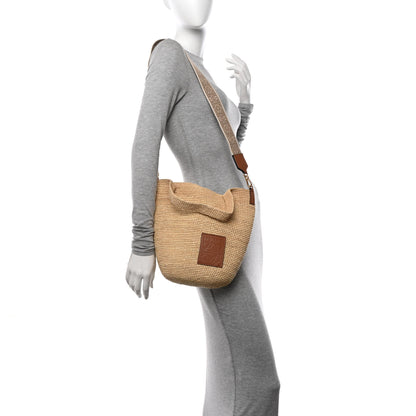 Loewe Raffia Mini Slit Tote Bag Natural Tan 2 of 9