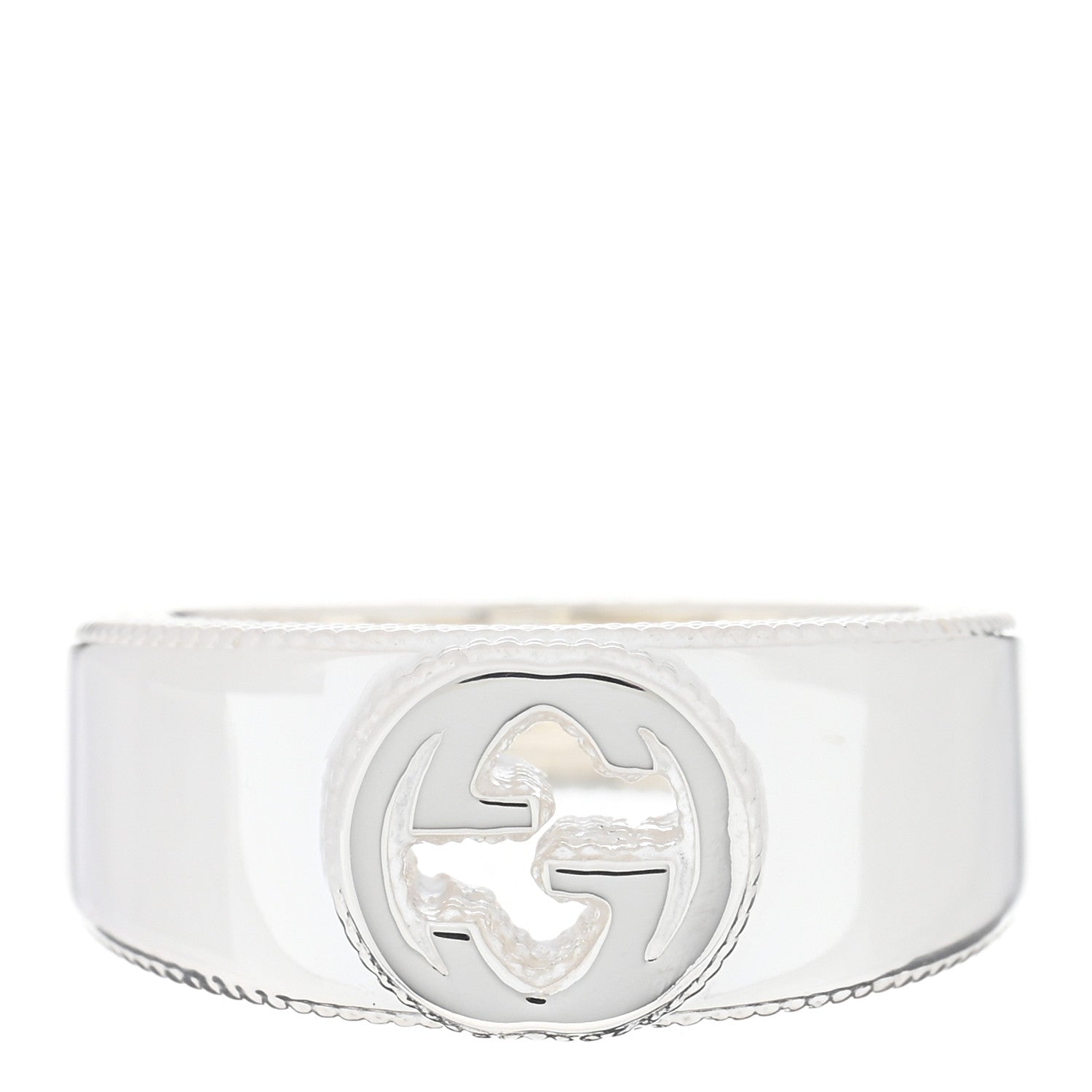 Gucci Sterling Silver Interlocking G Ring 52 6 1 of 4