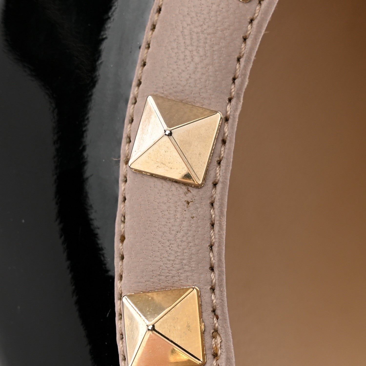 Valentino Garavani Patent Rockstud 70mm Wedges 38 Black Poudre 22 of 27