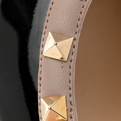Valentino Garavani Patent Rockstud 70mm Wedges 38 Black Poudre 22 of 27