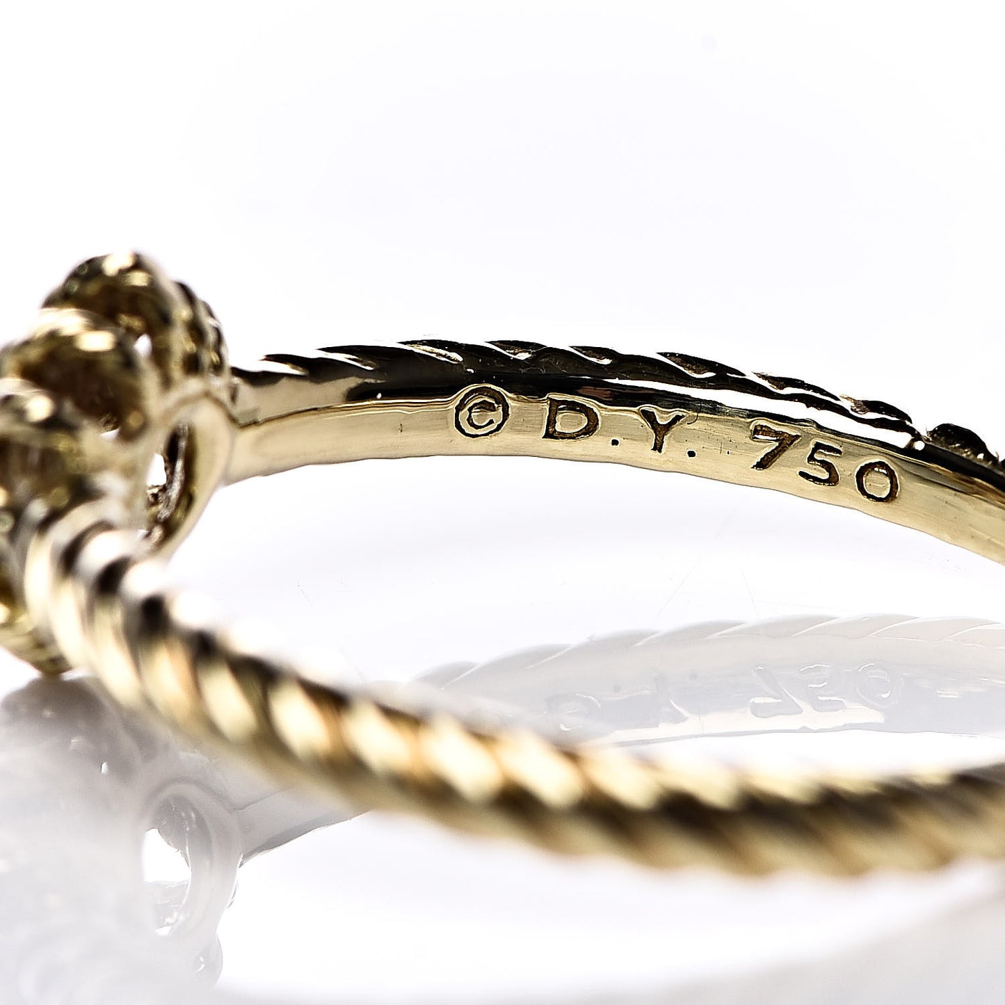 18K Yellow Gold Diamond 2mm Starburst Ring 52 6