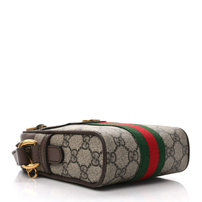 Gucci GG Supreme Monogram Web Mini Ophidia Messenger Brown 4 of 9