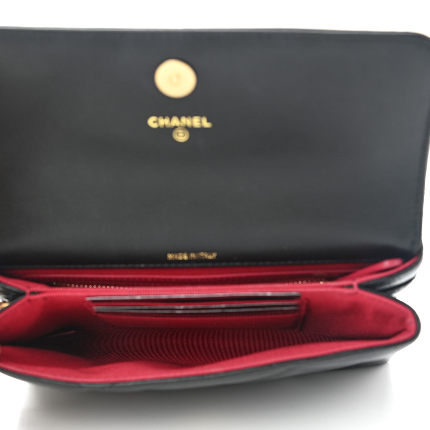 Chanel Lambskin Quilted Chanel 19 Flap Clutch Black 6 of 10