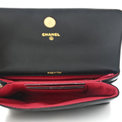 Chanel Lambskin Quilted Chanel 19 Flap Clutch Black 6 of 10