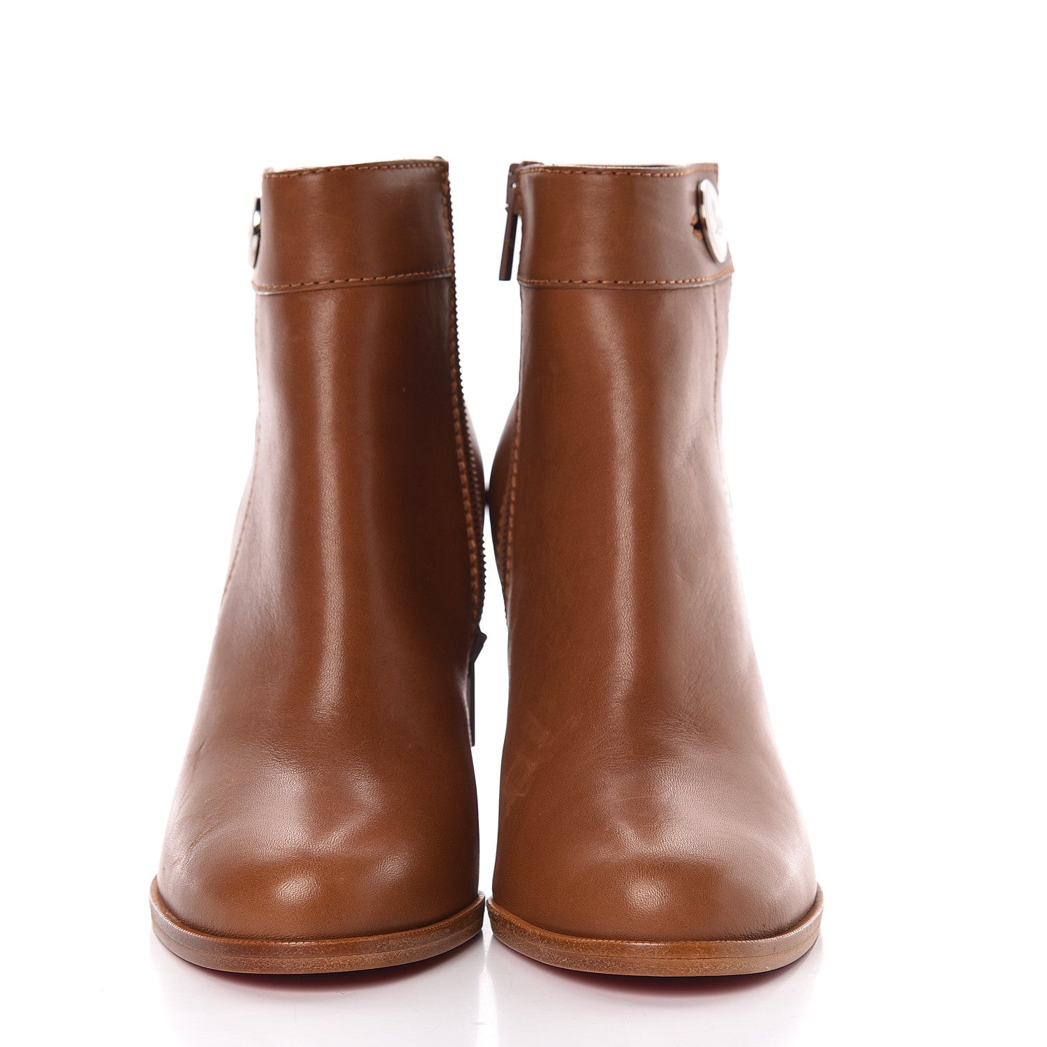 Christian Louboutin Calfskin Janis 85 Booties 36 Cuoio 2 of 11