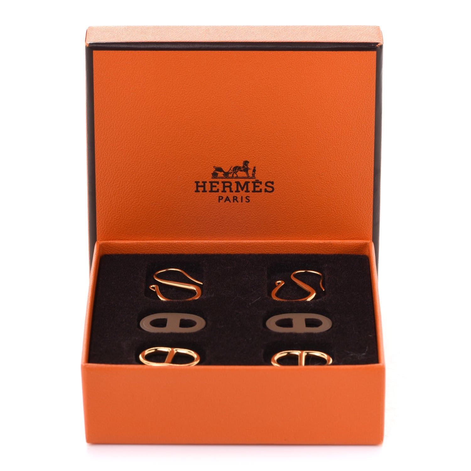 Hermes Swift O'Maillon Earrings Etoupe 7 of 7