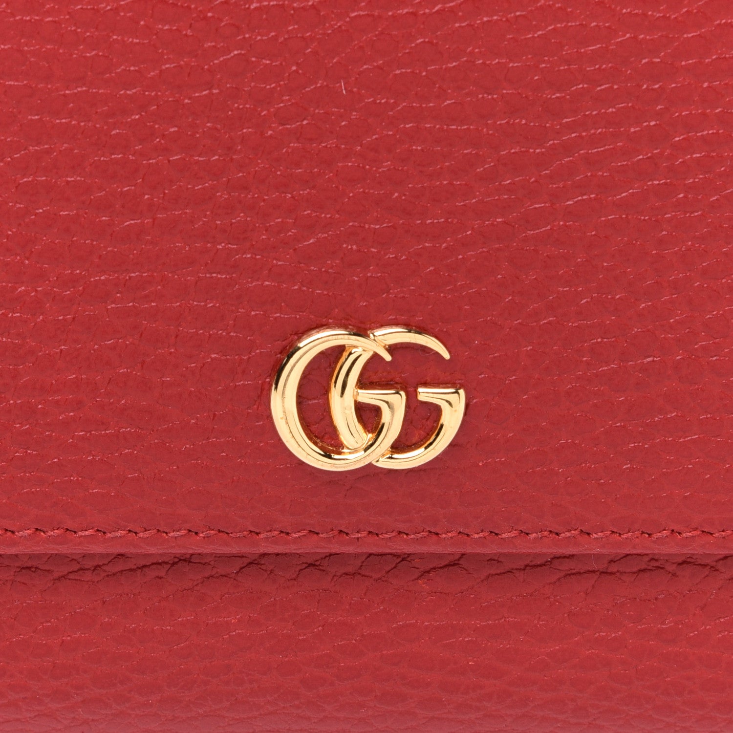 Gucci Dollar Calfskin GG Marmont Continental Wallet Hibiscus Red 8 of 9