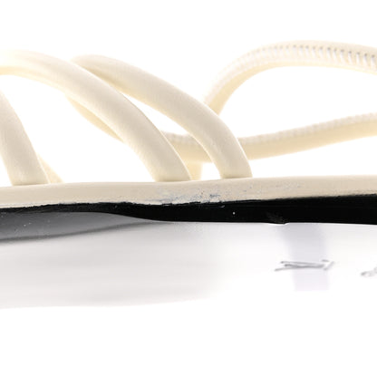 Louis Vuitton Lambskin Nova Flat Sandals 38.5 White 9 of 12