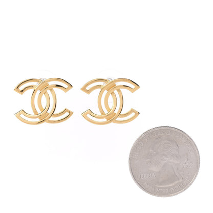 Chanel Metal Obazine CC Earrings Gold 2 of 4