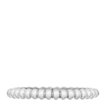 Van Cleef & Arpels 18K White Gold Small Perlee Ring 51 5.75 1 of 5