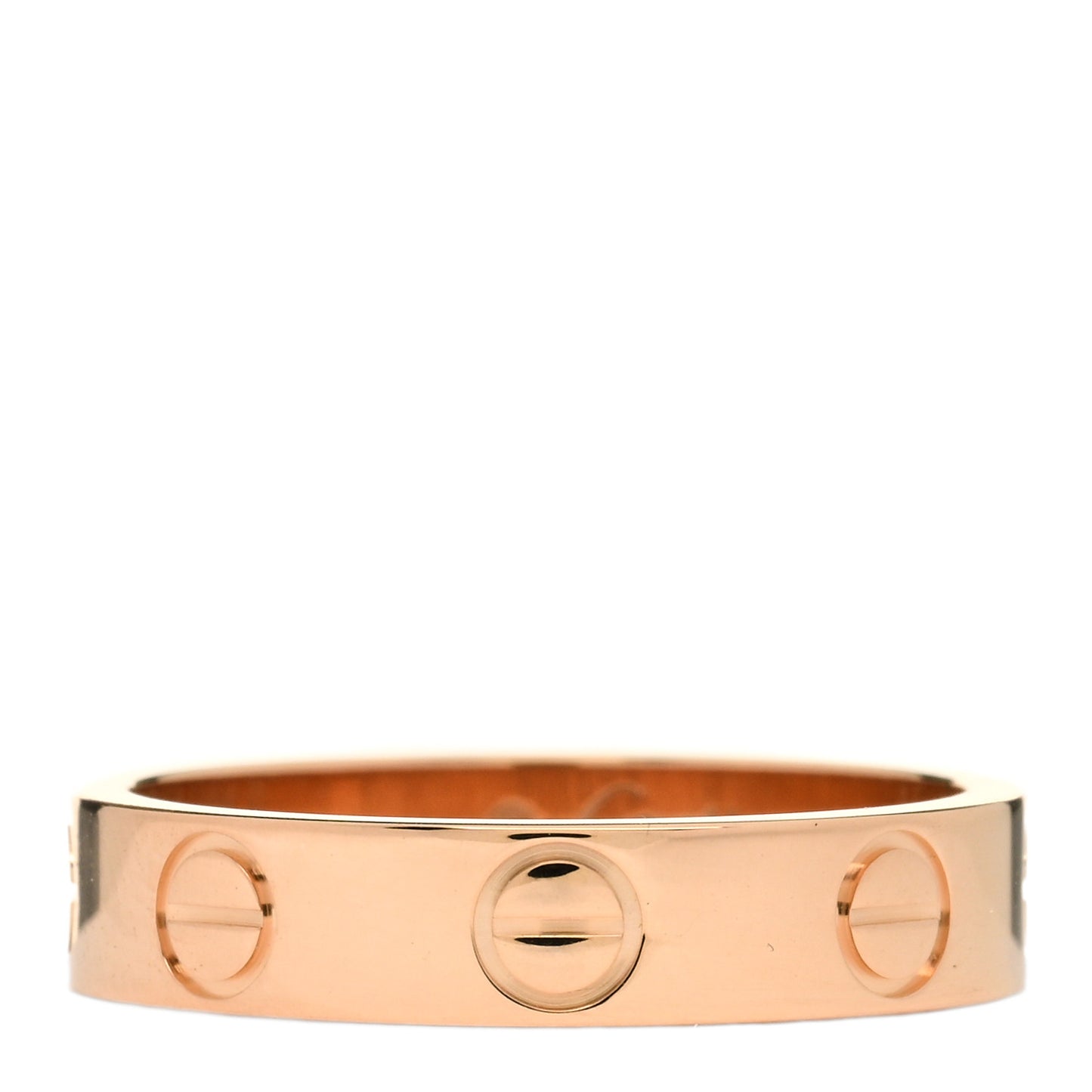 18K Pink Gold 3.5mm LOVE Wedding Band Ring 46 3.75