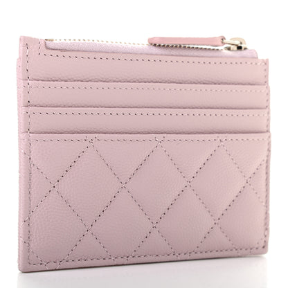 Chanel Caviar Quilted CC Zip Card Holder Light Pink 3 of 7
