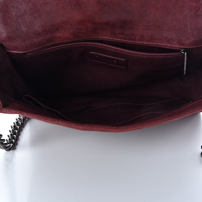 Chanel Iridescent Calfskin Quilted New Medium Gentle Boy Flap Dark Red 5 of 16