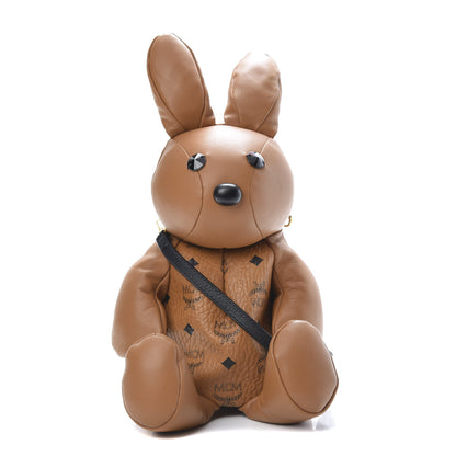 MCM Calfskin Visetos Rabbit Zoo Doll Crossbody Cognac 1 of 10